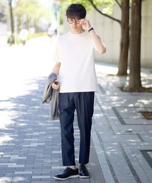 a.v.v / アー・ヴェ・ヴェ ショート・ハーフ・半端丈パンツ | 【イージーケア/接触冷感】スマートシャンブレーアンクル丈スラックス | 詳細4