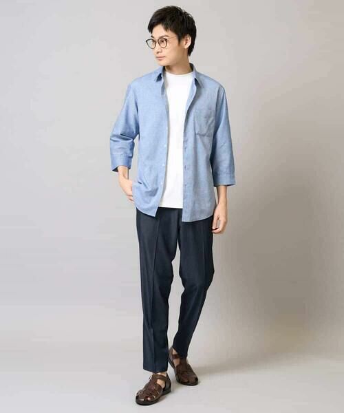 a.v.v / アー・ヴェ・ヴェ ショート・ハーフ・半端丈パンツ | 【イージーケア/接触冷感】スマートシャンブレーアンクル丈スラックス | 詳細7