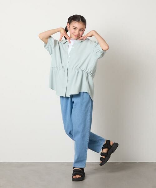 a.v.v / アー・ヴェ・ヴェ シャツ・ブラウス | [120-130]麻調レイヤード風ブラウス | 詳細1