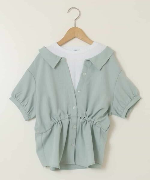 a.v.v / アー・ヴェ・ヴェ シャツ・ブラウス | [120-130]麻調レイヤード風ブラウス | 詳細11