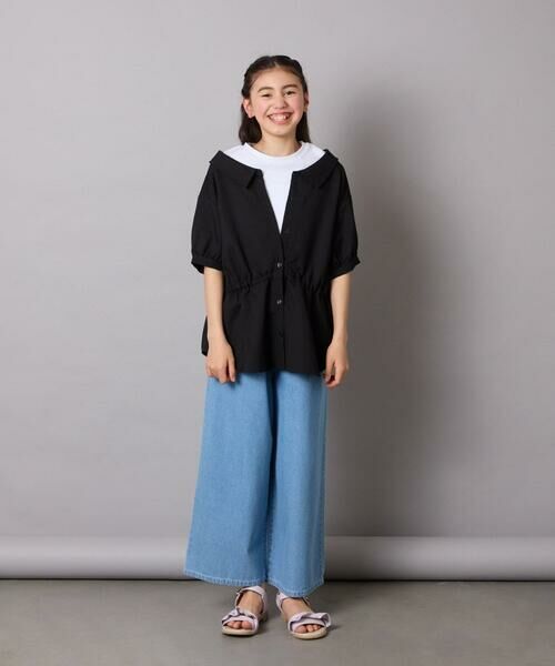 a.v.v / アー・ヴェ・ヴェ シャツ・ブラウス | [120-130]麻調レイヤード風ブラウス | 詳細6