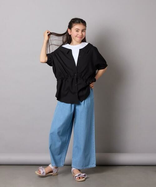 a.v.v / アー・ヴェ・ヴェ シャツ・ブラウス | [120-130]麻調レイヤード風ブラウス | 詳細8