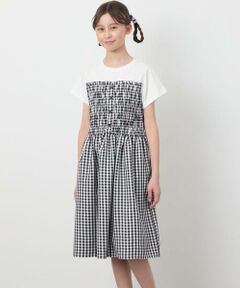 a.v.v / アー・ヴェ・ヴェ ロング・マキシ丈ワンピース | [100-130]ドッキングデザインワンピース