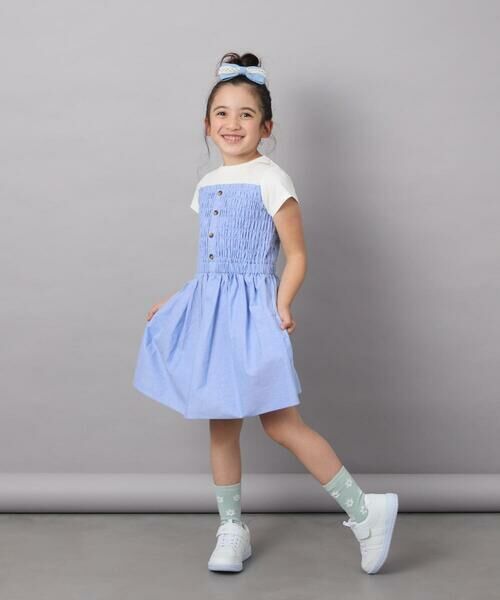 a.v.v / アー・ヴェ・ヴェ ロング・マキシ丈ワンピース | [100-130]ドッキングデザインワンピース | 詳細7