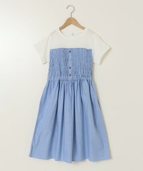 a.v.v / アー・ヴェ・ヴェ ロング・マキシ丈ワンピース | [160]ドッキングデザインワンピース | 詳細1