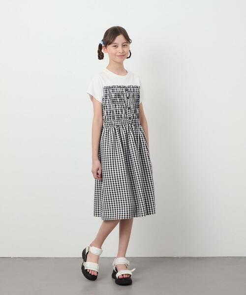 a.v.v / アー・ヴェ・ヴェ ロング・マキシ丈ワンピース | [160]ドッキングデザインワンピース | 詳細10