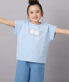 a.v.v / アー・ヴェ・ヴェ カットソー | 【毛玉になりにくい/安心の綿100％/キラキラスパンコール】[100-130]モチーフアソートTシャツ