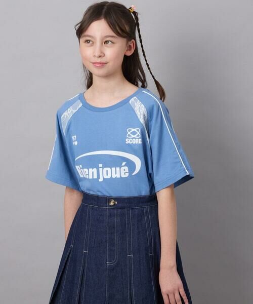 a.v.v / アー・ヴェ・ヴェ カットソー | 【毛玉になりにくい/安心の綿100％】[130]レースキリカエゲーミングＴシャツ | 詳細2