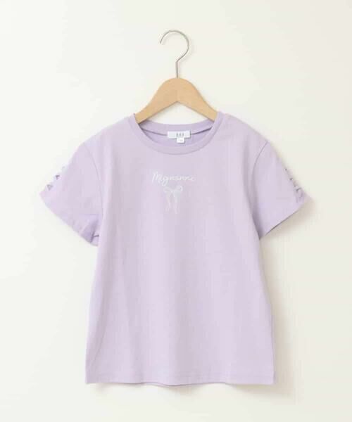 a.v.v / アー・ヴェ・ヴェ カットソー | [100-130]ソデレースアップＴシャツ | 詳細1