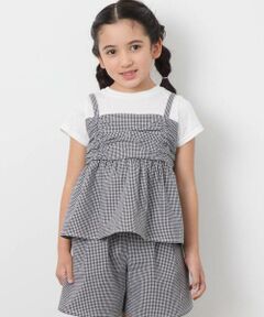 a.v.v / アー・ヴェ・ヴェ カットソー | [140-150]ギャザーキャミドッキングトップス