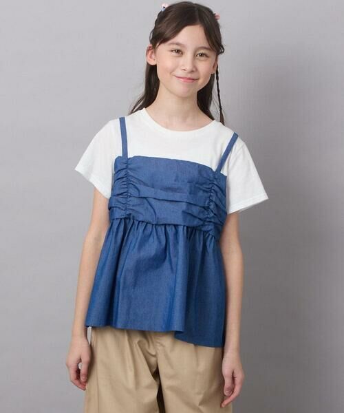 a.v.v / アー・ヴェ・ヴェ カットソー | [160]ギャザーキャミドッキングトップス | 詳細1