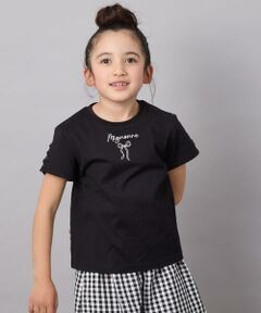 a.v.v / アー・ヴェ・ヴェ カットソー | 【毛玉になりにくい/安心の綿100％】[160]ソデレースアップＴシャツ