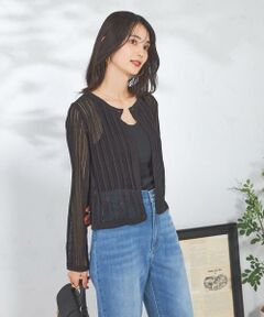 a.v.v / アー・ヴェ・ヴェ カーディガン・ボレロ | レーシーニットカーディガン