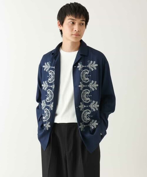 a.v.v / アー・ヴェ・ヴェ シャツ・ブラウス | 【中止品番】ボタニカル柄刺繍ワイドシルエットシャツ | 詳細10