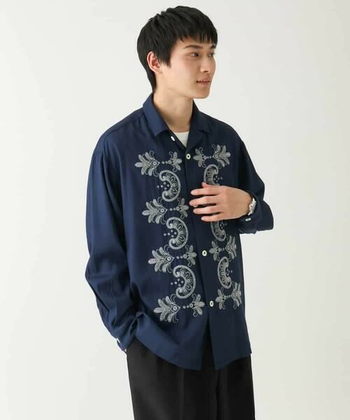 a.v.v / アー・ヴェ・ヴェ シャツ・ブラウス | 【中止品番】ボタニカル柄刺繍ワイドシルエットシャツ | 詳細12