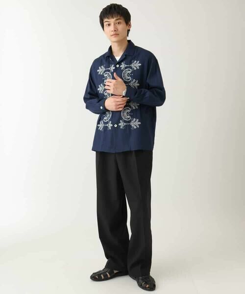 a.v.v / アー・ヴェ・ヴェ シャツ・ブラウス | 【中止品番】ボタニカル柄刺繍ワイドシルエットシャツ | 詳細2