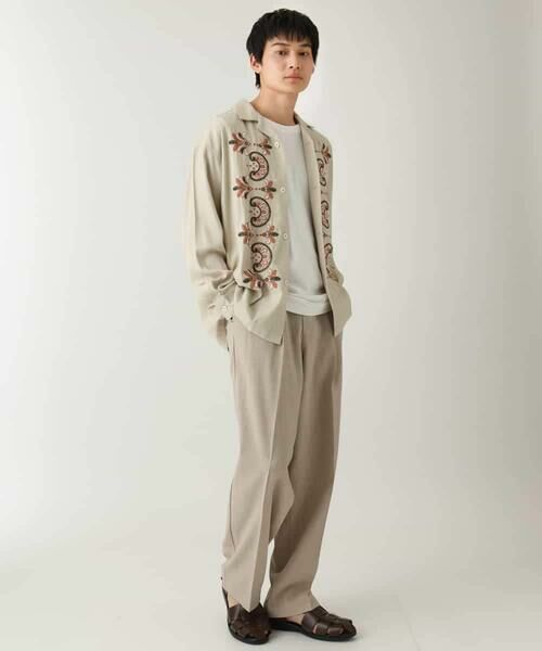 a.v.v / アー・ヴェ・ヴェ シャツ・ブラウス | 【中止品番】ボタニカル柄刺繍ワイドシルエットシャツ | 詳細7