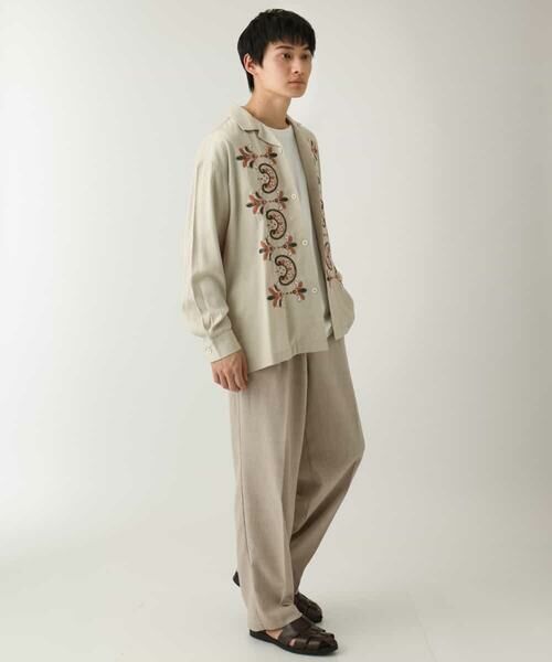 a.v.v / アー・ヴェ・ヴェ シャツ・ブラウス | 【中止品番】ボタニカル柄刺繍ワイドシルエットシャツ | 詳細8