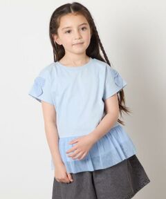 a.v.v / アー・ヴェ・ヴェ カットソー | [140]チュールドッキングリボンTシャツ