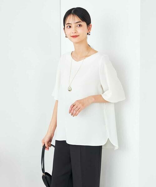 a.v.v / アー・ヴェ・ヴェ シャツ・ブラウス | 【接触冷感/UVカット/洗える】バックタック美ラクるブラウス | 詳細21