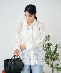 a.v.v / アー・ヴェ・ヴェ シャツ・ブラウス | レースシャツ