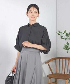 ◆気になるところをカバーできる人気のシアータックシャツ◆<br> <br> 【デザイン】<br> ・毎年人気のタックスリーブシャツが今年も登場<br> ・今季はサラサラタッチの肌触りのとてもいい素材にブラッシュアップ<br> ・ボリューム感のあるシルエットで着るだけでサマになる一枚<br> ・透け過ぎない程よいシアー感が魅力<br> ・袖口のタックが腕周りをカバーしてくれます<br> ・トレンドカラーのオレンジやミントはスタイリングのアクセントに <br><br> 【素材】<br> ・ご自宅の洗濯機で洗えるのでケアも楽<br> ・しわが気になりづらいイージーケア<br> ・夏に嬉しい接触冷感機能付き<br> ・毛玉になりにくい素材を使用 <br><br> 【コーディネート】<br> トップスとしても羽織りとしても幅広い着こなしを楽しめます。<br> タンクトップの上に羽織って抜け感のあるスタイリングがおすすめ◎<br> シンプルな細身のボトム合わせも、軽やかでバランスいいスタイリングに。 <br><br>--------------------<br><br> 透け感：ややあり<br> 裏地：なし<br> 伸縮性：なし<br> 光沢感：なし<br> 生地の厚さ：やや薄め <br> <br> --------------------<br><br> <br>≪スタッフ着用コメント≫<br> 毎年人気のタックスリーブシャツが今年も登場！<br> ふんわりボリュームのあるシルエットで気になるところを隠してくれます！<br> Ｍサイズ着用で、大きめに感じたので小さめのサイズを選ぶのもおすすめです◎<br> お尻が隠れる丈で、身幅もゆったり着用できました。<br> 程よいシアー感なので夏はキャミソールやタンクトップの上にさっと羽織るのもおすすめです。<br> イージーケアなのも嬉しい◎<br> （スタッフ身長：159cm/着用サイズ：M）<br><br> --------------------<br> <br> ≪お気に入り登録機能の使い方≫<br> <br> ■商品のお気に入り登録（ハートマークをクリック）<br> 再入荷通知や値下げ等、お得なご案内を受けることができます。<br> <br> --------------------<br> <br> ※商品画像は、光の当たり具合やパソコンなどの閲覧環境により<br> 実際の色味と異なって見える場合がございます。<br> 商品の色味の目安は商品単体の画像をご参照ください。<br>