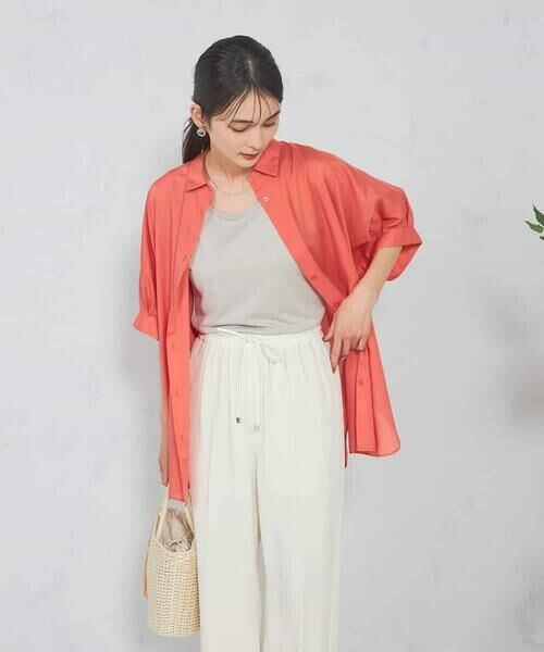 a.v.v / アー・ヴェ・ヴェ シャツ・ブラウス | 【接触冷感/洗える/イージーケア/毛玉になりにくい】シアータックシャツ | 詳細1