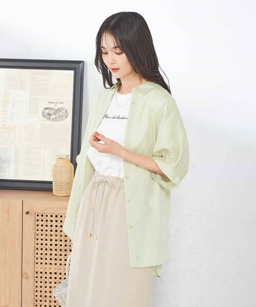 a.v.v / アー・ヴェ・ヴェ シャツ・ブラウス | 【接触冷感/洗える/イージーケア/毛玉になりにくい】シアータックシャツ | 詳細10