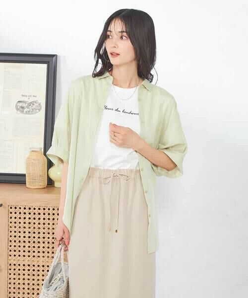 a.v.v / アー・ヴェ・ヴェ シャツ・ブラウス | 【接触冷感/洗える/イージーケア/毛玉になりにくい】シアータックシャツ | 詳細11