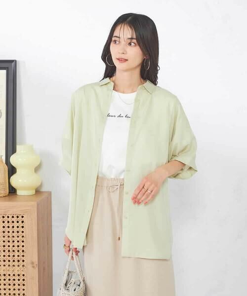 a.v.v / アー・ヴェ・ヴェ シャツ・ブラウス | 【接触冷感/洗える/イージーケア/毛玉になりにくい】シアータックシャツ | 詳細12