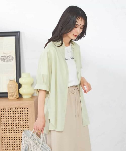 a.v.v / アー・ヴェ・ヴェ シャツ・ブラウス | 【接触冷感/洗える/イージーケア/毛玉になりにくい】シアータックシャツ | 詳細19