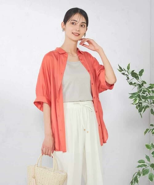 a.v.v / アー・ヴェ・ヴェ シャツ・ブラウス | 【接触冷感/洗える/イージーケア/毛玉になりにくい】シアータックシャツ | 詳細2