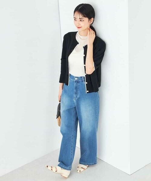 a.v.v / アー・ヴェ・ヴェ カーディガン・ボレロ | 【UVカット/接触冷感】バイカラーハーフスリーブカーディガン | 詳細12