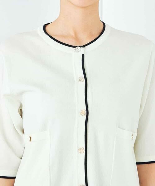 a.v.v / アー・ヴェ・ヴェ カーディガン・ボレロ | 【UVカット/接触冷感】バイカラーハーフスリーブカーディガン | 詳細16