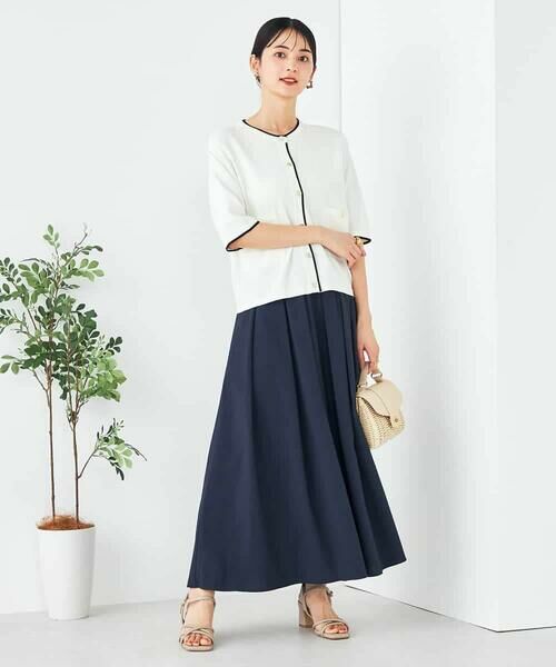 a.v.v / アー・ヴェ・ヴェ カーディガン・ボレロ | 【UVカット/接触冷感】バイカラーハーフスリーブカーディガン | 詳細5