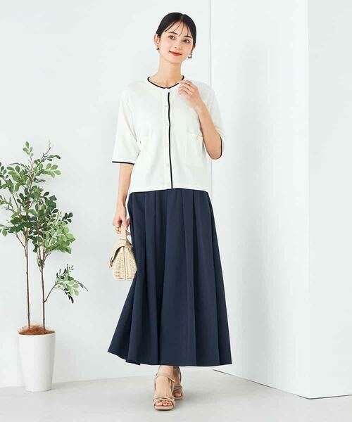 a.v.v / アー・ヴェ・ヴェ カーディガン・ボレロ | 【UVカット/接触冷感】バイカラーハーフスリーブカーディガン | 詳細6