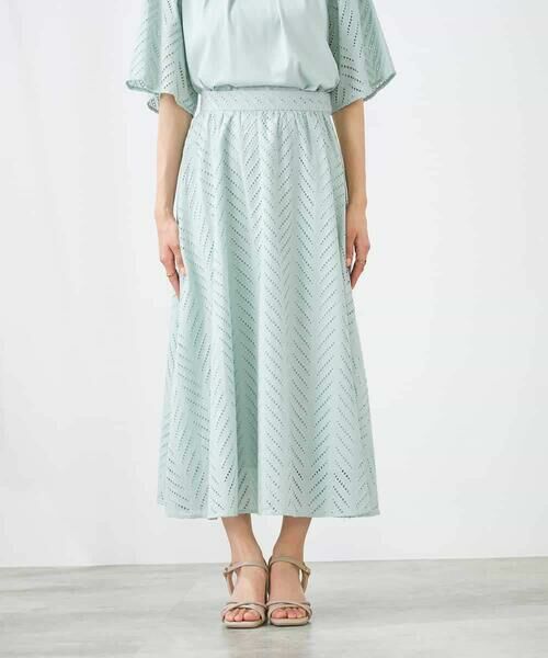 a.v.v / アー・ヴェ・ヴェ ロング・マキシ丈スカート | リーフレーススカート | 詳細1
