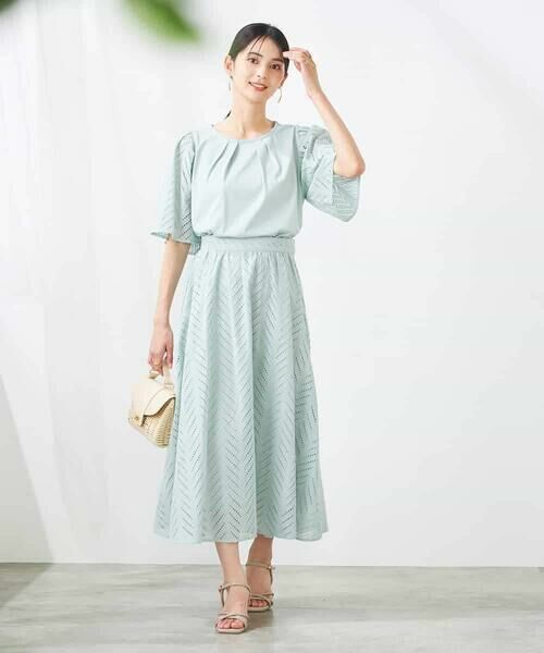 a.v.v / アー・ヴェ・ヴェ ロング・マキシ丈スカート | リーフレーススカート | 詳細13