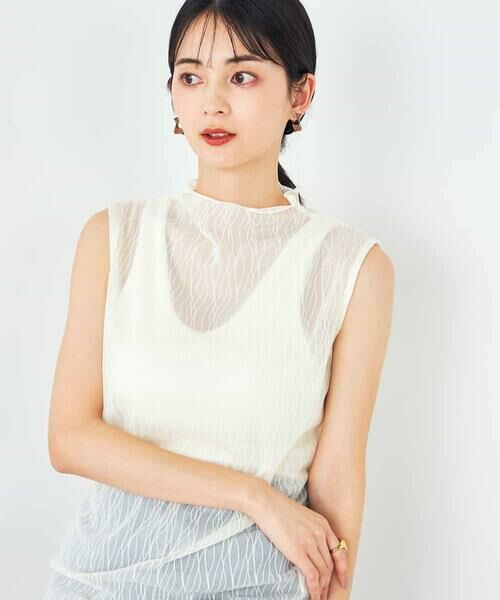 a.v.v / アー・ヴェ・ヴェ カットソー | シアーウェーブハイネックカットソー | 詳細1