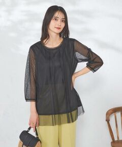 a.v.v / アー・ヴェ・ヴェ カットソー | チュールレイヤードトップス