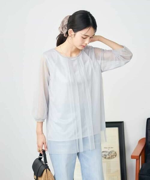 a.v.v / アー・ヴェ・ヴェ カットソー | チュールレイヤードトップス | 詳細2