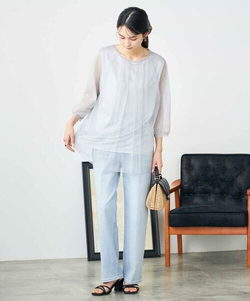 a.v.v / アー・ヴェ・ヴェ カットソー | チュールレイヤードトップス | 詳細3