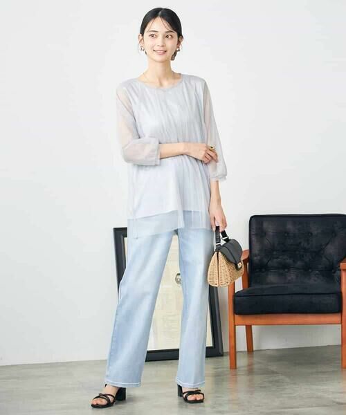 a.v.v / アー・ヴェ・ヴェ カットソー | チュールレイヤードトップス | 詳細5