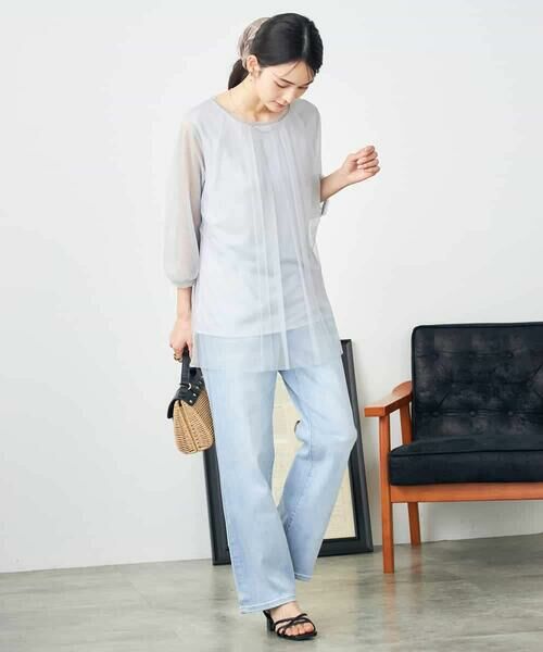 a.v.v / アー・ヴェ・ヴェ カットソー | チュールレイヤードトップス | 詳細7