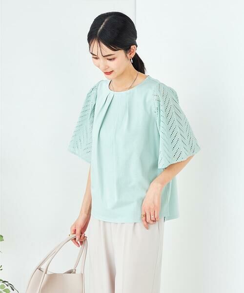 a.v.v / アー・ヴェ・ヴェ カットソー | リーフレーススリーブトップス | 詳細2