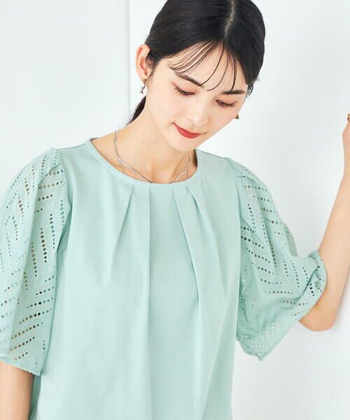 a.v.v / アー・ヴェ・ヴェ カットソー | リーフレーススリーブトップス | 詳細4