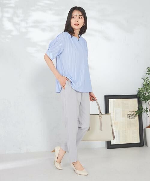 a.v.v / アー・ヴェ・ヴェ カットソー | ストライプジャガードスリットネックトップス | 詳細13