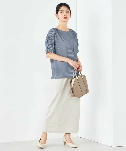 a.v.v / アー・ヴェ・ヴェ カットソー | ストライプジャガードスリットネックトップス | 詳細18