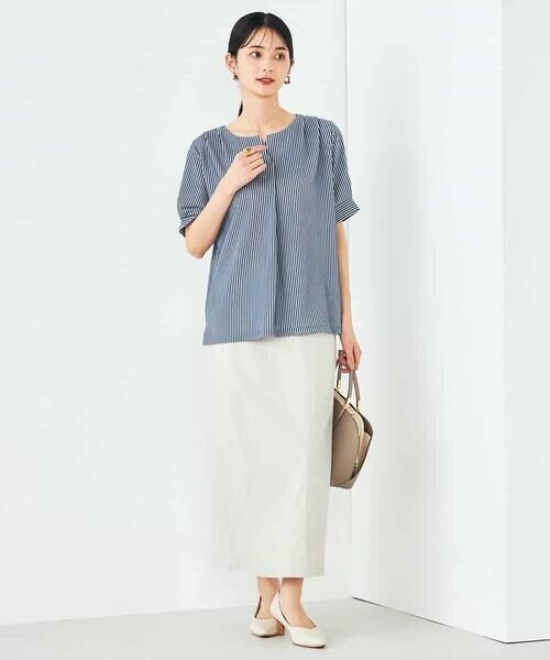 a.v.v / アー・ヴェ・ヴェ カットソー | ストライプジャガードスリットネックトップス | 詳細19