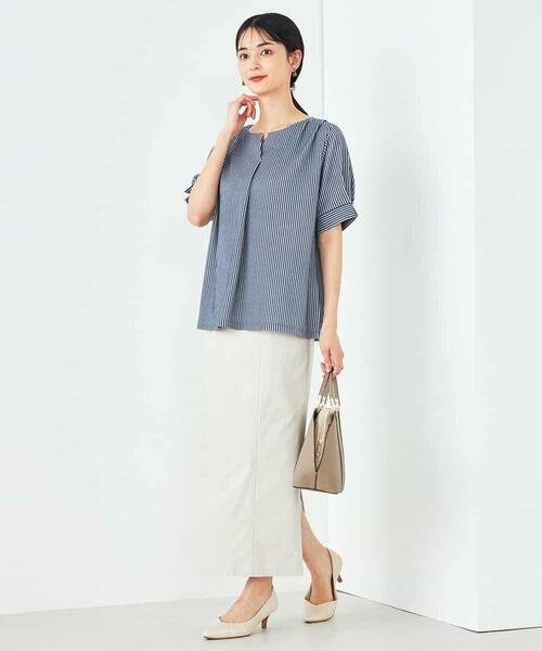 a.v.v / アー・ヴェ・ヴェ カットソー | ストライプジャガードスリットネックトップス | 詳細20